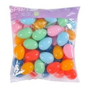 60ct Easter Crafting Plastic Eggs Mixed Colors - Spritz™